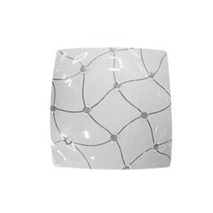 Plafon Trama Quadrado 30cm E27 2 Lâmpadas Bronzearte