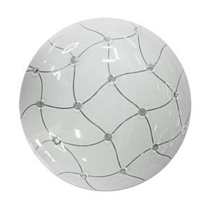 Plafon Trama Redondo 30cm E27 2 Lâmpadas Bronzearte