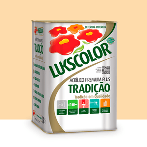Tinta Premium Acrílica Tradição Amarelo Vanilla 18l Lukscolor