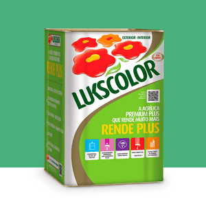 Tinta Acrilica Premium Rend Plus Verde Angra 18l Lukscolor