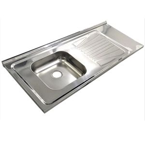 Pia Inox 1.20x52m Cuba Deslocada Para Esquerda Fabrinox