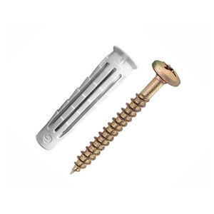 Parafuso Madeira Philips Cabeça Panela Com Bucha10mm Com 4 Unidades Bemfixa