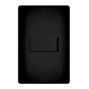 Conjunto 1 Interruptor Habitat Simples 16a 250v Black Fame