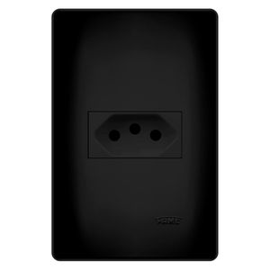 Conjunto Habitat Tomada 2p+T 10a 250v Black Fame