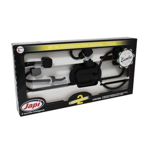 Kit Acess Para Banheiro Samba Com 5 Peças Quadrado Preto Japi