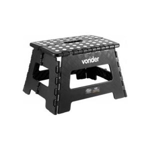 Banqueta Plástica Dobrável 220mm Preta Vonder
