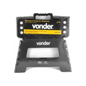 Banqueta Plástica Dobrável 220mm Preta Vonder
