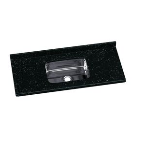 Pia Roralit Mármore Sintética 1.20m Cuba Inox Preto Aj Rorato