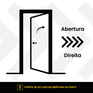 Porta Bbb-R Pivotante Cedroarana Fechadura Rolete Batente-14 210x100 Lado Direito Sidney Esquadrias
