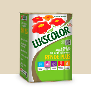 Tinta Acrilica Premium Rend Plus Palha 18l Lukscolor