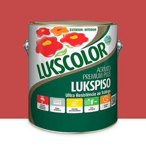 Tinta Piso Lukspiso Vermelho Seguranca 3.6l Lukscolor