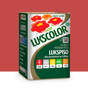 Tinta Piso Lukspiso Vermelho Seguranca 18l Lukscolor