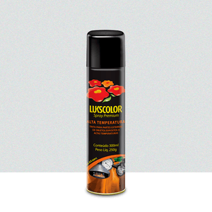 Tinta Spray Premium Alta Temperatura Aluminio 300ml Lukscolor
