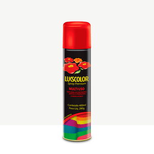 Tinta Spray Premium Multiuso Branco Brilhante 400ml Lukscolor