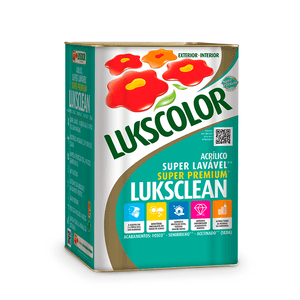 Tinta Acrilica Luksclean Semibrilho Branco Neve 18l Lukscolor