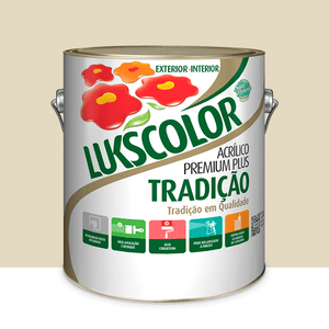 Tinta Premium Acrílica Tradição Palha 3.6l Lukscolor