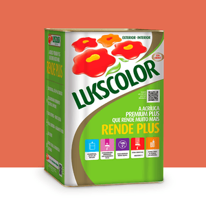 Tinta Acrilica Premium Rend Plus Terracota 18l Lukscolor