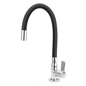 Torneira Cozinha Mesa Bica Articulada Preta Versata Esteves
