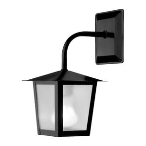 Arandela Colonial Quadrada Pequena L-2-B 1 Lâmpada E27 Preto Ideal