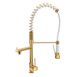 Torneira Cozinha Monocomando Gourmet Alta Dourado Esteves