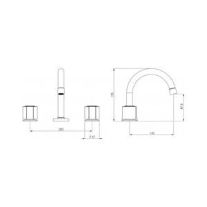 Misturador Lavatório Mônaco 1877 C40 Mesa Bica Alta ¼ Volta Cromado Esteves