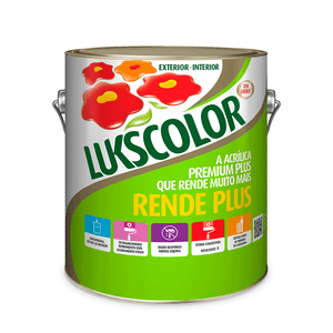 Tinta Acrilica Premium Rend Plus Branco Neve 3.6l Lukscolor