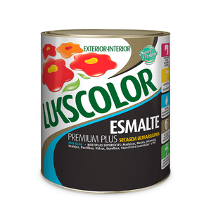 Esmalte Base Agua Acetinado Branco Neve 900ml Lukscolor