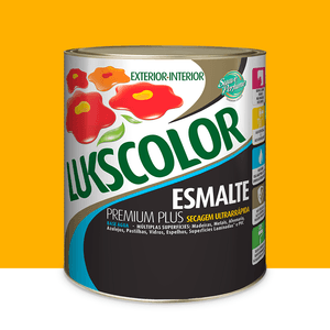 Esmalte Base Agua Brilhante Amarelo 900ml Lukscolor