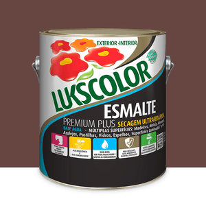 Esmalte Base Agua Brilhante Marrom Barroco 3.6l Lukscolor