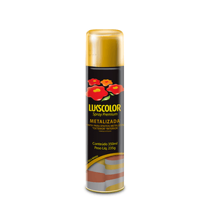 Spray Premium Metalizada Dourado Interior 350ml Lukscolor