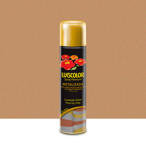 Spray Premium Metalizada Dourado Interior 350ml Lukscolor