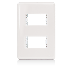 Placa Stella 4x2 2 Módulos Com Suporte Steck
