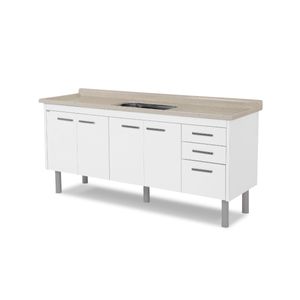 Gabinete Valenza 174.2cm Texturizado Branco  Aj Rorato
