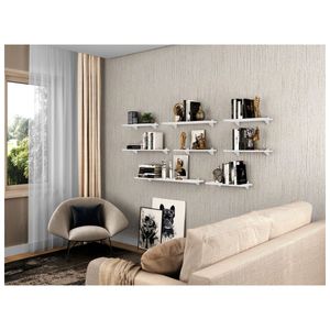 Prateleira 54.0x19.5x1.5 Essencial Texturizada Branco Aj Rorato