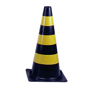 Cone Sinalização 75 Cm Preto E Amarelo Balaska