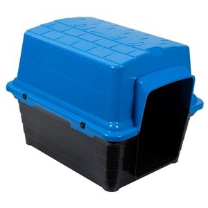 Casinha E Caminha N° 1 Para Cachorros 48 X 38 X 36 Cm Azul Pet Astra