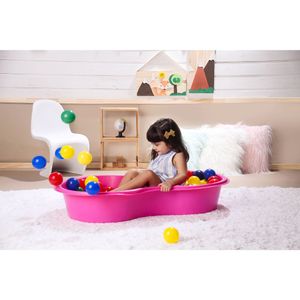 Piscina/Caixa Multiuso Feijão Sem Tampa 50l Rosa Afort