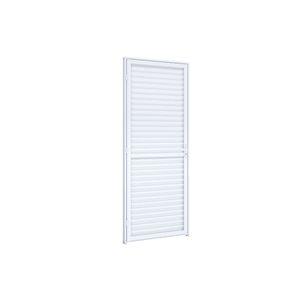 Porta Riobras Alumínio De Giro Laminada 215x85 Esquerdo Branco Ullian