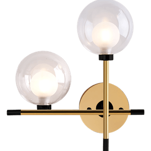 Arandela Manhattan Dourado/Preto G9 2 Lampadas Startec
