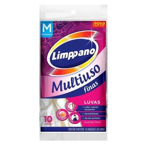 Luva Descartáveis Finas Média 10 Unidades Limppano