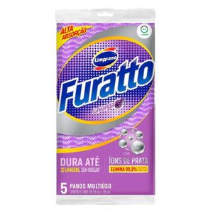 Pano Furatto Lavanda Com 5 Unidades Limppano