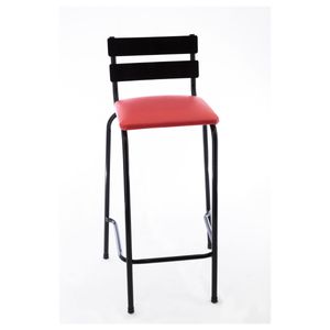 Banco Bar Comfort Adu-0270 Preto/Vermelho Utilaço