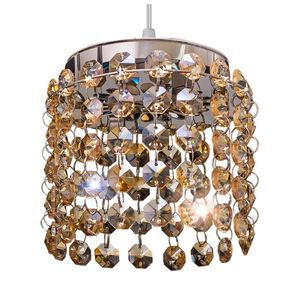 Pendente Milano Cristal Redondo Ambar G9 1 Lâmpada Bronzearte