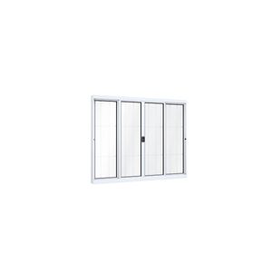 Janela Ideale 4 Folhas Sem Grade 100x150 Branco Ullian