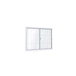 Janela Ideale 1 Folha Fixa E 1 Folha Móvel Com Grade 100x150 Branco Ullian