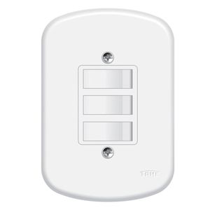 Conjunto 3 Interruptor Blanc 10a Fame