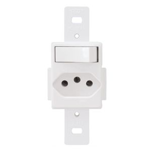 Modulo 1 Interruptor Blanc Simples + 1 Tomada 20a Sem Placa Fame