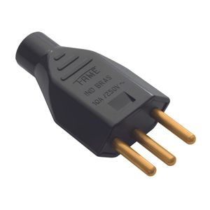 Plugue 2p+T Macho 10a Preto Fame