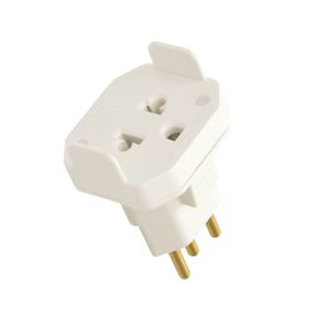 Adaptador Para Tomada Bipolar 2p+T 10a/250v Cinza Sobrepor Fame