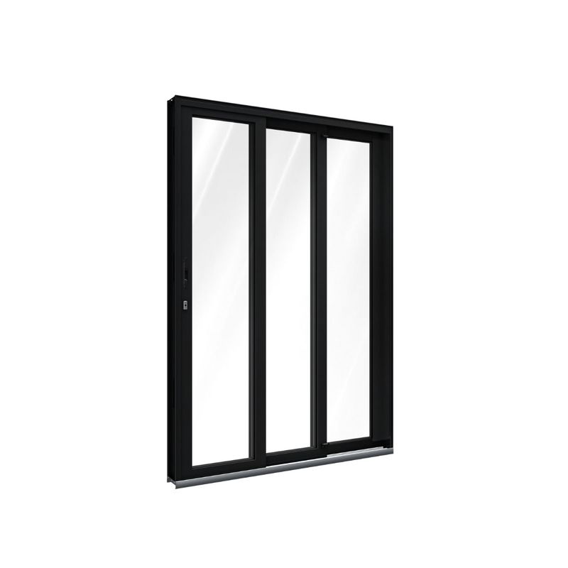 Porta_Alumnio_De_Correr_Lateral_2_Folhas_Mveis_E_1_Folha_Fixa_213x150_Esquerda_Preta_Ullian_103607901jpg